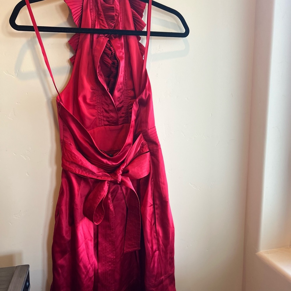 BCBGMaxAzria Red Ruffle Mini Dress - Picture 4 of 9